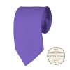 Purple Extra Long Tie Solid Color Ties Mens Neckties