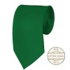 Kelly Green Extra Long Tie Solid Color Ties Mens Neckties