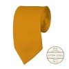 Gold Bar Extra Long Tie Solid Color Ties Mens Neckties