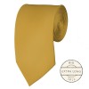 Honey Gold Extra Long Tie Solid Color Ties Mens Neckties