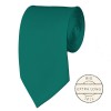 Teal Green Extra Long Tie Solid Color Ties Mens Neckties