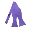 Solid Purple Self Tie Bow Tie Satin Mens Ties