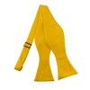 Solid Golden Yellow Self Tie Bow Tie Satin Mens Ties