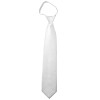 Solid White Zipper Ties Mens Neckties