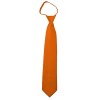 Solid Orange Zipper Ties Mens Neckties