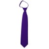 Solid Dark Purple Boys Zipper Ties Kids Neckties