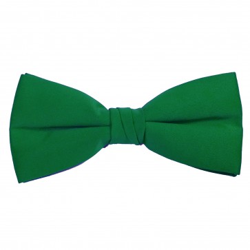 Kelly Green Bow Tie Solid Pre-tied Satin Mens Ties