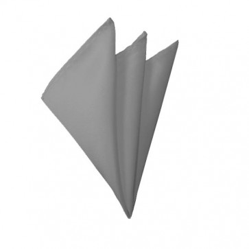 Solid Silver Hanky Mens Handkerchief Pocket Square