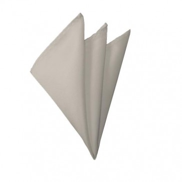 Solid Platinum Hanky Mens Handkerchief Pocket Square
