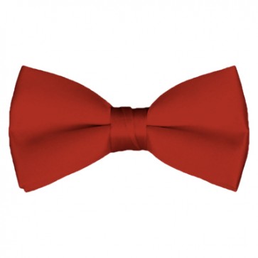 Solid Rust Bow Tie Pre-tied Satin Mens Ties