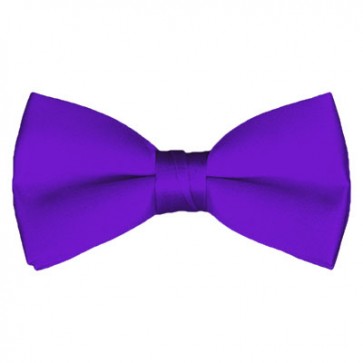 Solid Plum Violet Bow Tie Pre-tied Satin Mens Ties