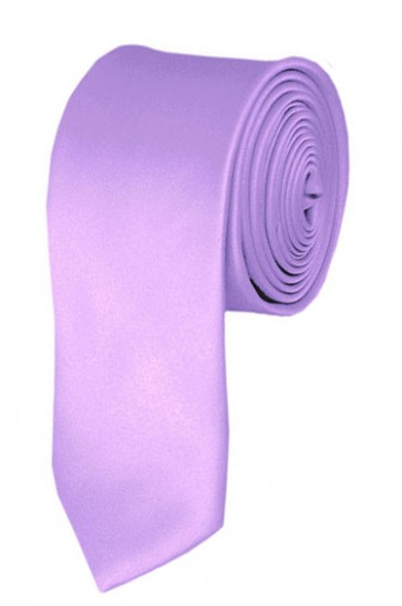 Skinny Lavender Ties Solid Color 2 Inch Tie Mens Neckties