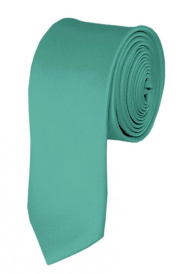Skinny Mint Green Ties Solid Color 2 Inch Tie Mens Neckties