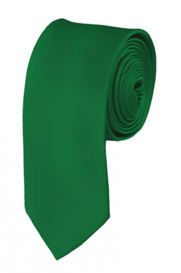 Skinny Kelly Green Ties Solid Color 2 Inch Tie Mens Neckties