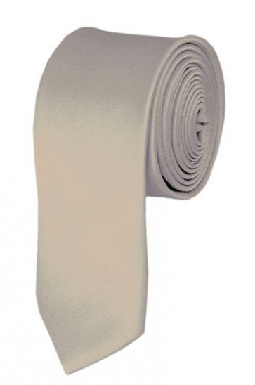 Skinny Beige Ties Solid Color 2 Inch Tie Mens Neckties