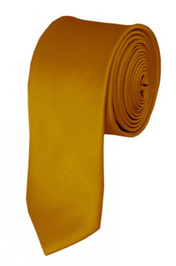 Skinny Gold Bar Ties Solid Color 2 Inch Tie Mens Neckties