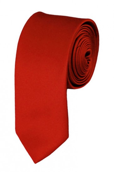 Skinny Rust Ties Solid Color 2 Inch Tie Mens Neckties