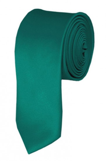 Skinny Teal Green Ties Solid Color 2 Inch Tie Mens Neckties