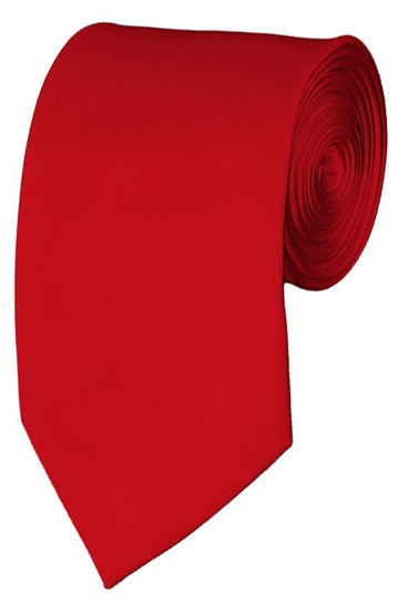 Slim Red Necktie 2.75 Inch Ties Mens Solid Color Neckties