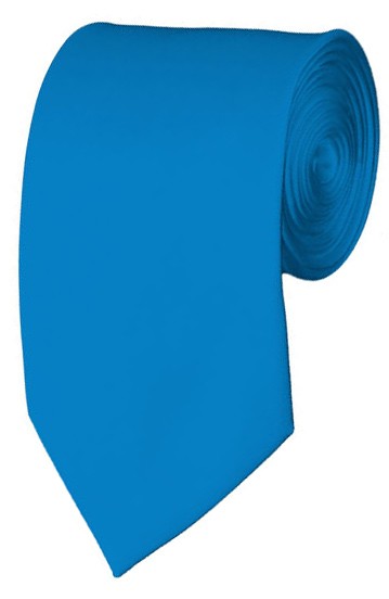 Slim Peacock Blue Necktie 2.75 Inch Ties Mens Solid Color Neckties