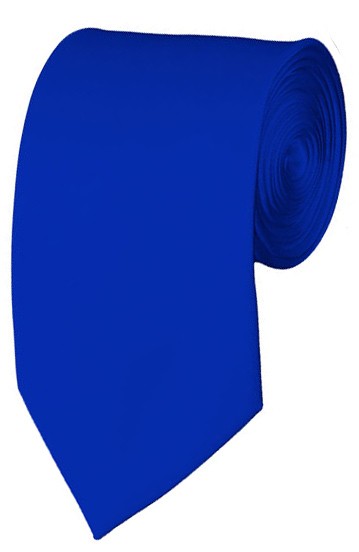 Slim Royal Blue Necktie 2.75 Inch Ties Mens Solid Color Neckties