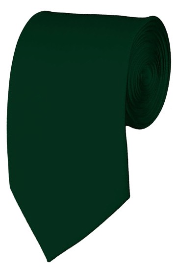 Slim Hunter Green Necktie 2.75 Inch Ties Mens Solid Color Neckties