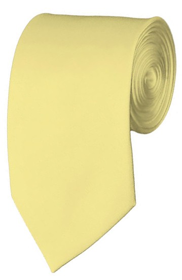 Slim Light Yellow Necktie 2.75 Inch Ties Mens Solid Color Neckties