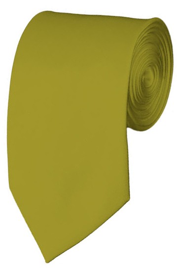 Slim Mustard Necktie 2.75 Inch Ties Mens Solid Color Neckties
