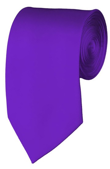 Slim Plum Violet Necktie 2.75 Inch Ties Mens Solid Color Neckties
