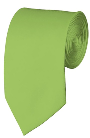 Slim Pear Green Necktie 2.75 Inch Ties Mens Solid Color Neckties