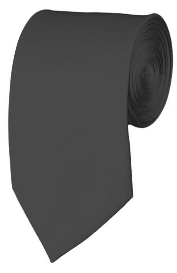 Slim Charcoal Necktie 2.75 Inch Ties Mens Solid Color Neckties