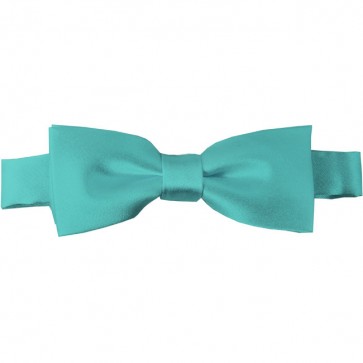 Aqua Green Bow Tie Pre-tied Satin Boys Ties