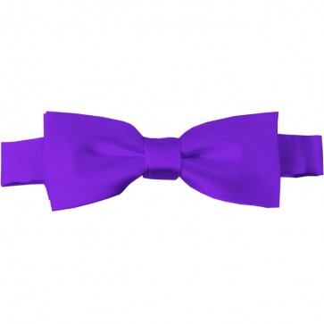 Plum Violet Bow Tie Pre-tied Satin Boys Ties