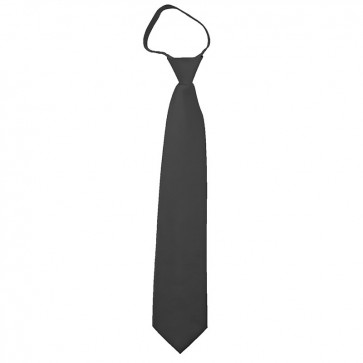 Solid Charcoal Zipper Ties Mens Neckties