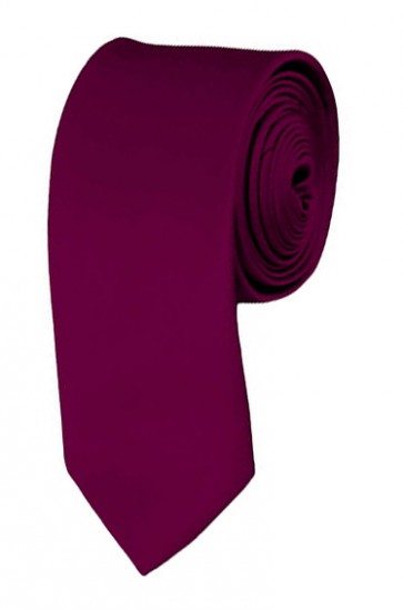 Skinny Raspberry Ties Solid Color 2 Inch Tie Mens Neckties