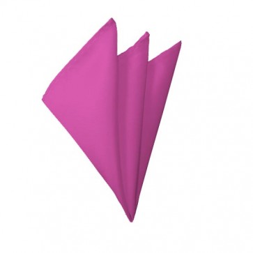 Solid Hot Pink Hanky Mens Handkerchief Pocket Square