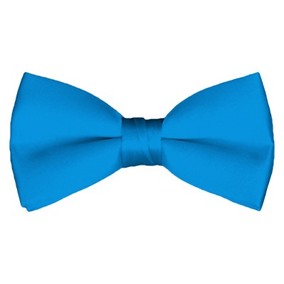 Solid peacock blue bow tie - Satin - Pre-Tied - Wholesale prices no ...