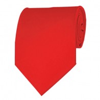 Coral Red Solid Color Ties Mens Neckties