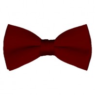 Solid Burgundy Bow Tie Pre-tied Satin Mens Ties