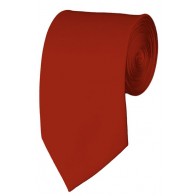 Slim Rust Necktie 2.75 Inch Ties Mens Solid Color Neckties