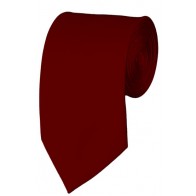 Slim Burgundy Necktie 2.75 Inch Ties Mens Solid Color Neckties