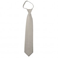 Solid Platinum Boys Zipper Ties Kids Neckties