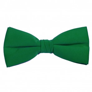 Kelly Green Bow Tie Solid Pre-tied Satin Mens Ties