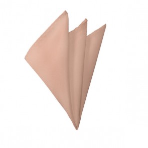 Solid Light Salmon Hanky Mens Handkerchief Pocket Square