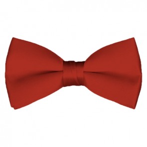 Solid Rust Bow Tie Pre-tied Satin Mens Ties