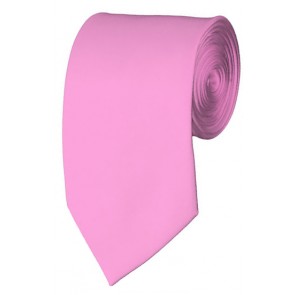 Slim Pink Necktie 2.75 Inch Ties Mens Solid Color Neckties