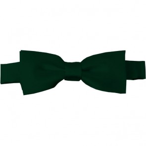 Hunter Green Bow Tie Pre-tied Satin Boys Ties