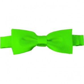 Lime Green Bow Tie Pre-tied Satin Boys Ties