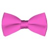 Solid Hot Pink Bow Tie Pre-tied Satin Mens Ties