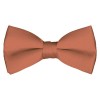 Solid Palm Coast Coral Bow Tie Pre-tied Satin Mens Ties